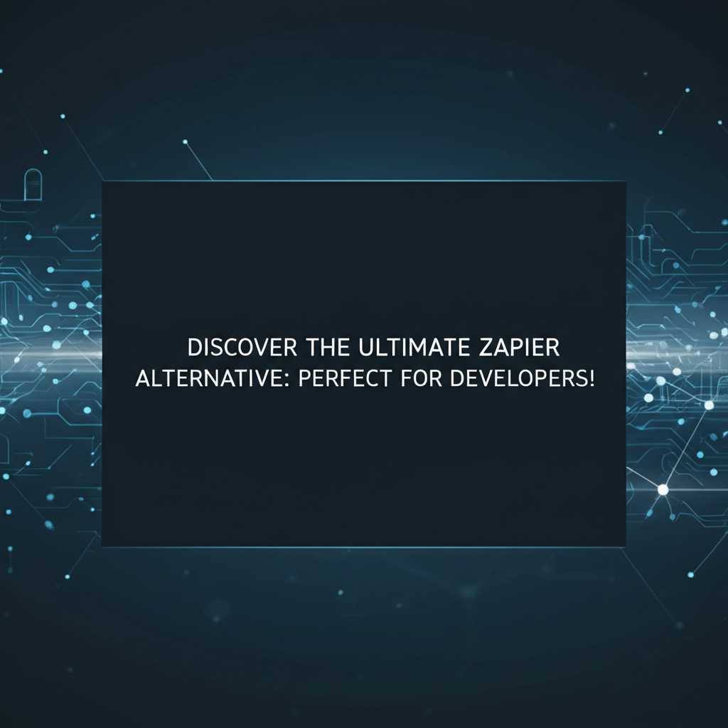 Discover the Ultimate Zapier Alternative: Perfect for Developers!