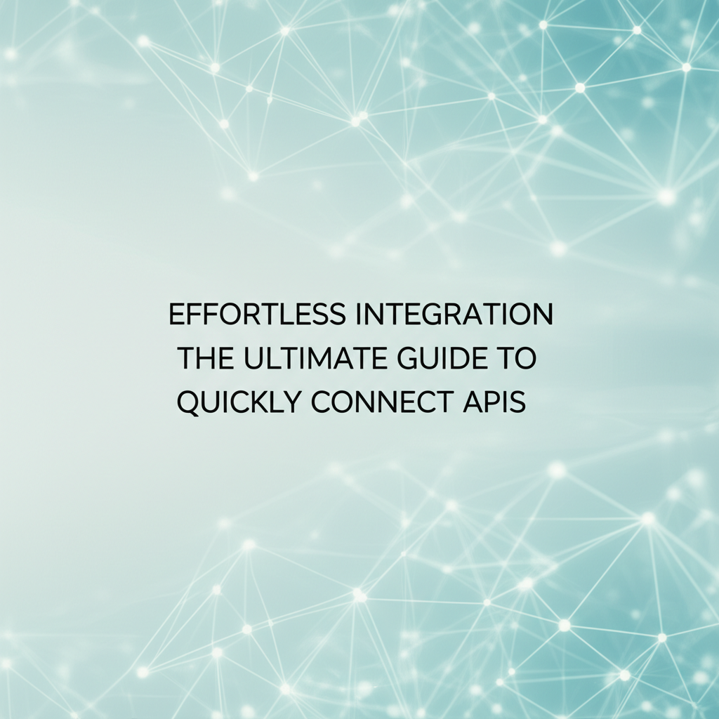 Effortless Integration: The Ultimate Guide to Quickly Connect APIs